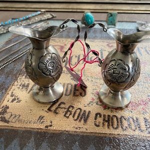 Vintage Sterling silver salt and pepper shakers